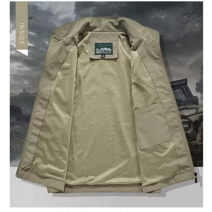 2025 New Fashion Men's Vest Windproof Solid Sleeveless Jacket Motorcycle Ourdoor Waterproof Biker Vest for Men Clothing