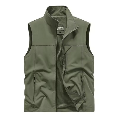 2025 New Fashion Men's Vest Windproof Solid Sleeveless Jacket Motorcycle Ourdoor Waterproof Biker Vest for Men Clothing