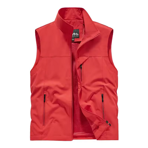 2025 New Fashion Men's Vest Windproof Solid Sleeveless Jacket Motorcycle Ourdoor Waterproof Biker Vest for Men Clothing