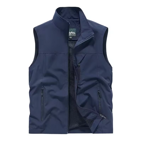 2025 New Fashion Men's Vest Windproof Solid Sleeveless Jacket Motorcycle Ourdoor Waterproof Biker Vest for Men Clothing