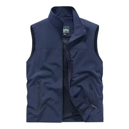 2025 New Fashion Men's Vest Windproof Solid Sleeveless Jacket Motorcycle Ourdoor Waterproof Biker Vest for Men Clothing